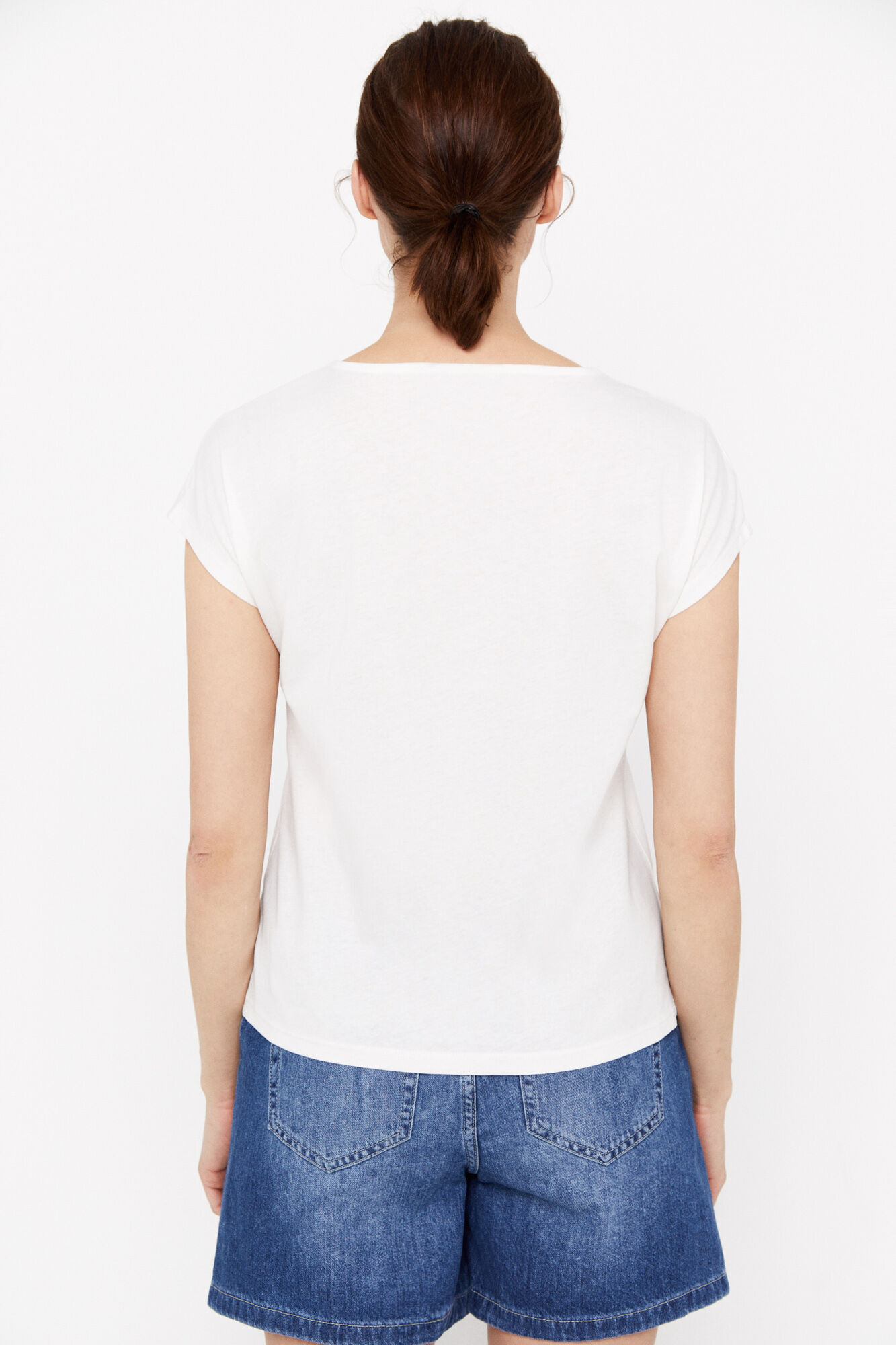 Camiseta com estampa de motivos náuticos - Branca