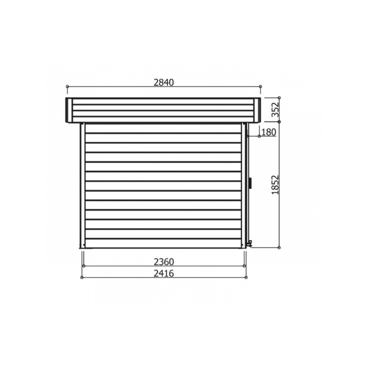 Abri de jardin arhus 28 mm autoclave 3296 + 3263 x 2416