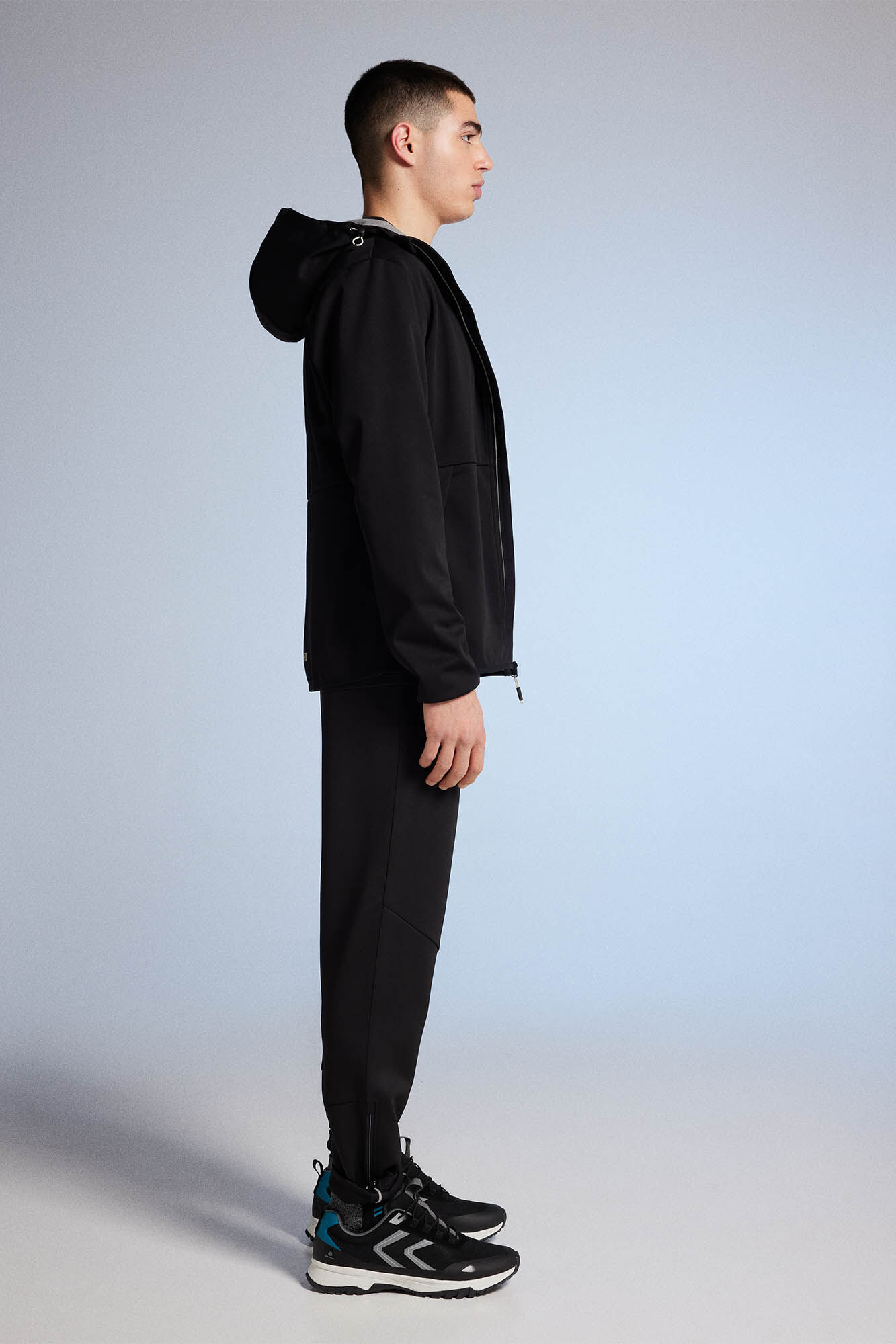Moletom softshell de lã polar - preto