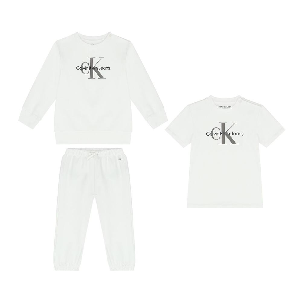 Calvin Klein Jeans Ensemble de Survêtement Blanc Garçon Calvin Klein Jeans Starter Gif