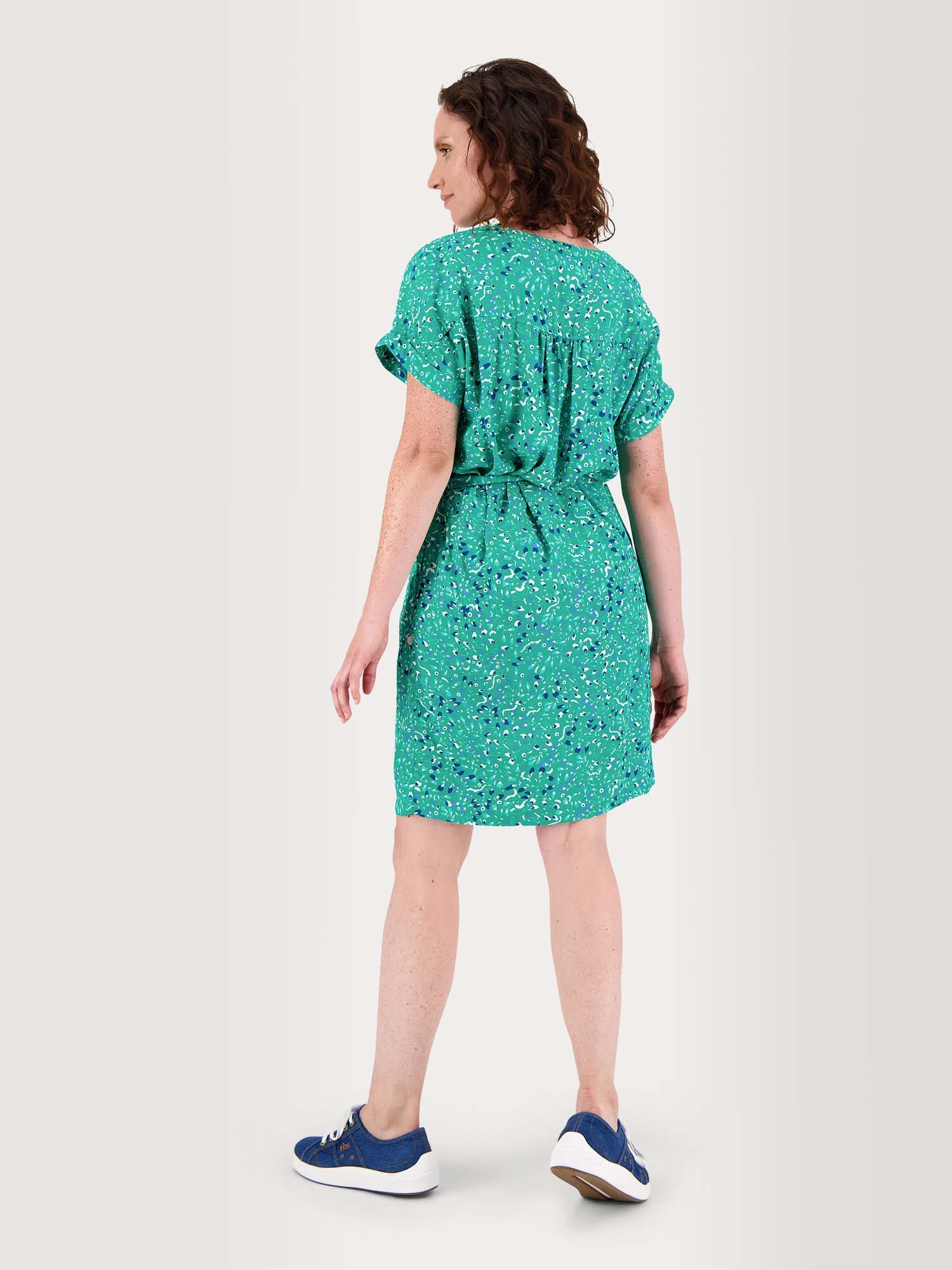 Robe Femme Fluide & Légère Motif Floral Vert