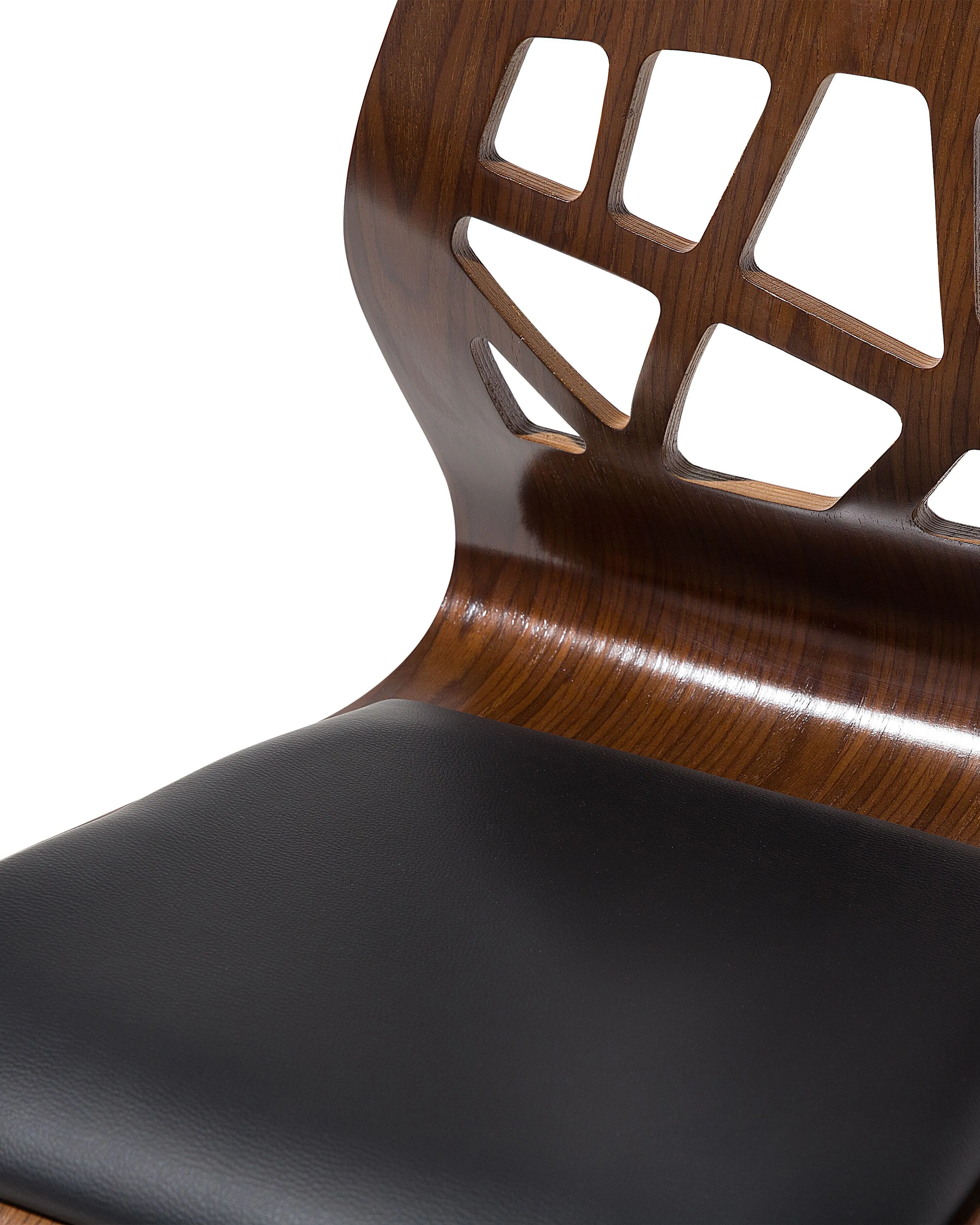 Set van 2 barstoelen PETERSBURG Kunstleer draaibaar Zwart/zilver