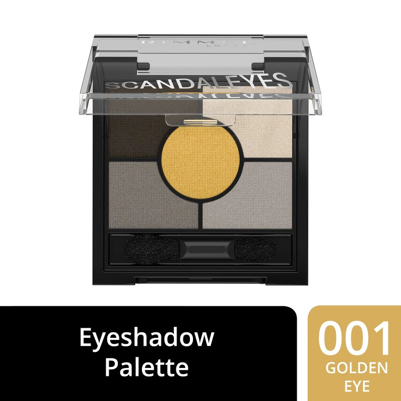 RIMMEL Scandal 5 Pan Palette Eyeshadow 3,8 gr. - 001 Golden Eye