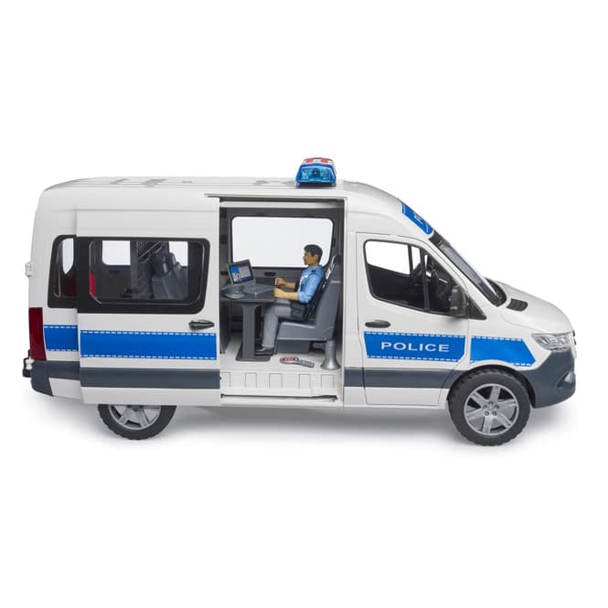 BRUDER - 02683 - MB Sprinter Polizei Einsatzfahrzeug - Licht und Sound - mit Polizist