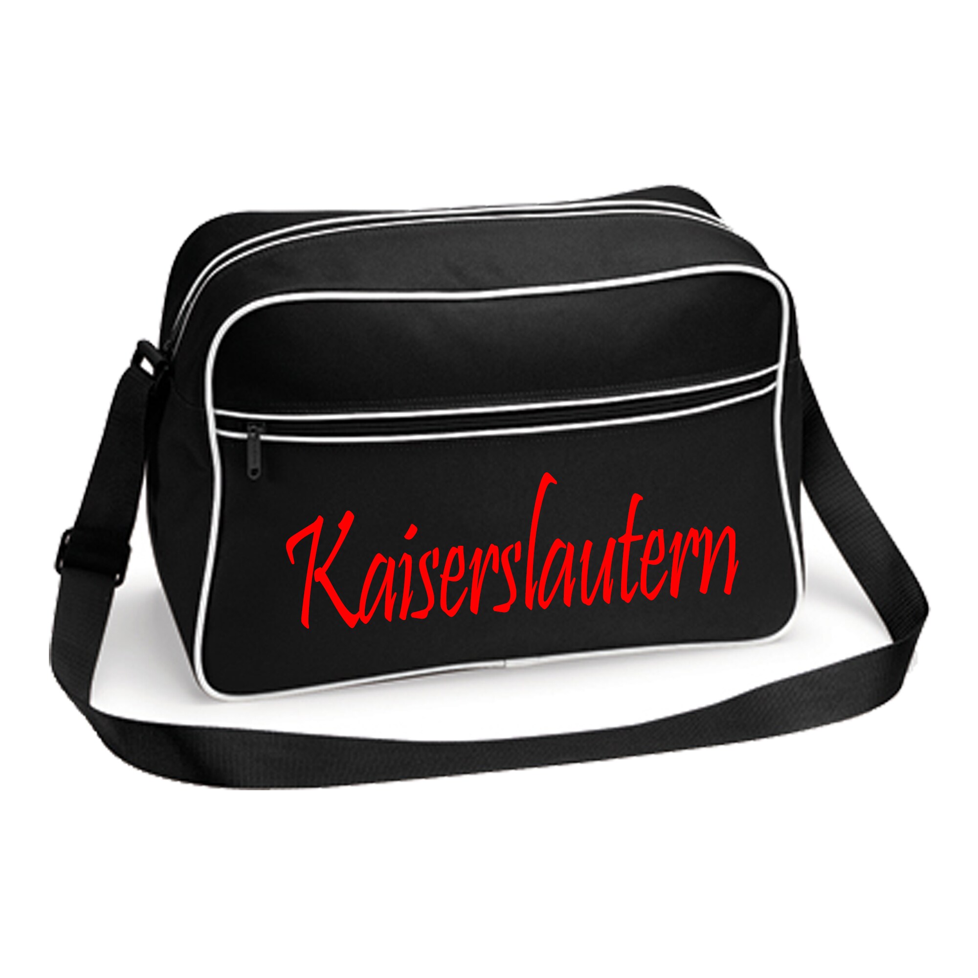 multifanshop® Retrotasche - Kaiserslautern - Schriftzug - Druck rot