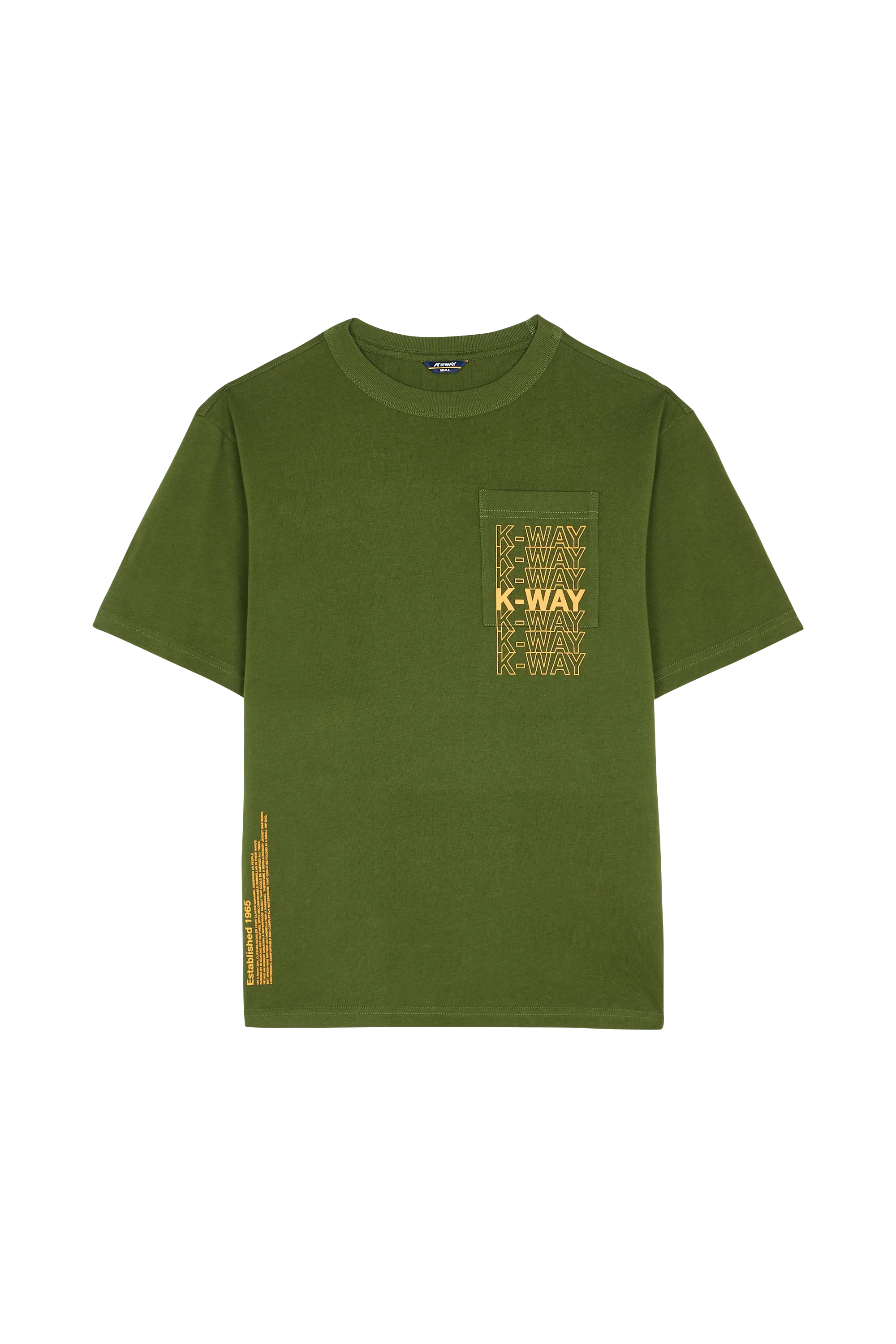 K-WAY T-shirt  FANTOME K-WAY LETTERING Kaki