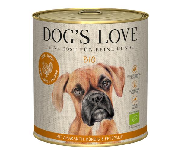 DOG'S LOVE Nassfutter für Hunde Bio, 6 x 800