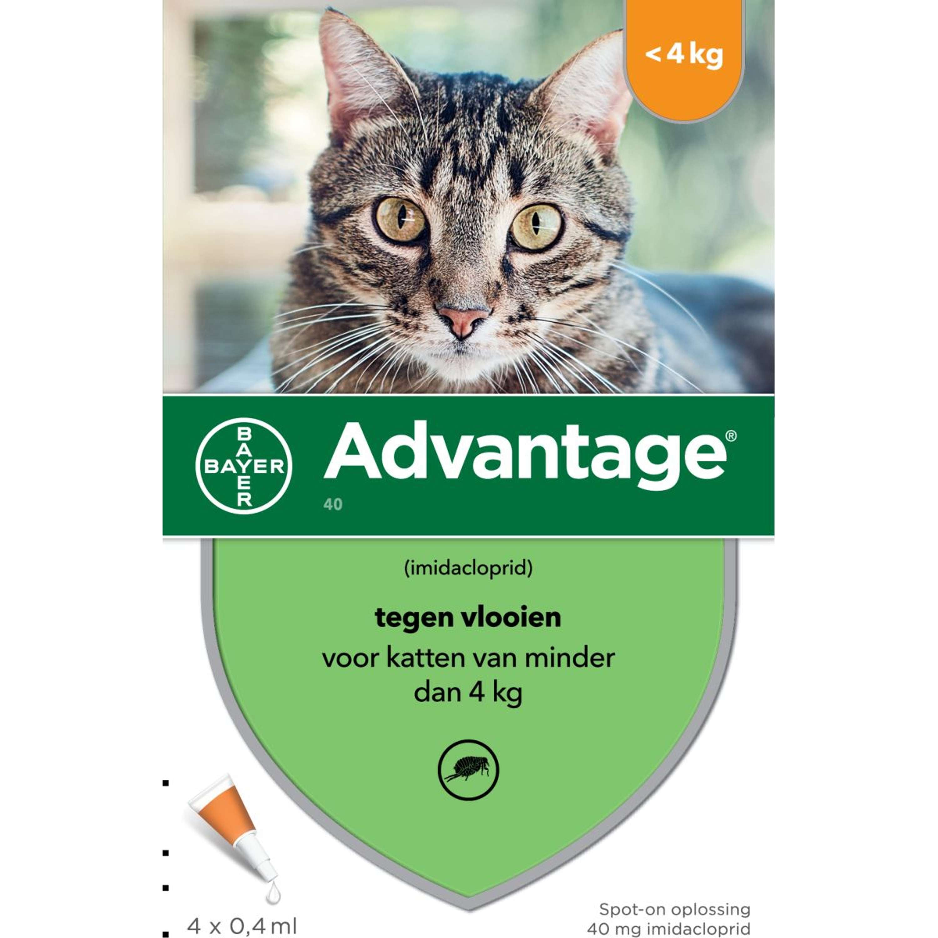 Advantage 40 Spot-On Kat <4kg