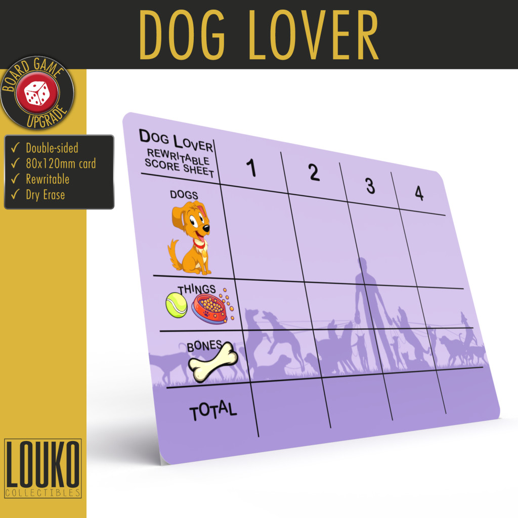 Dog Lover - Feuille de score réinscriptible
