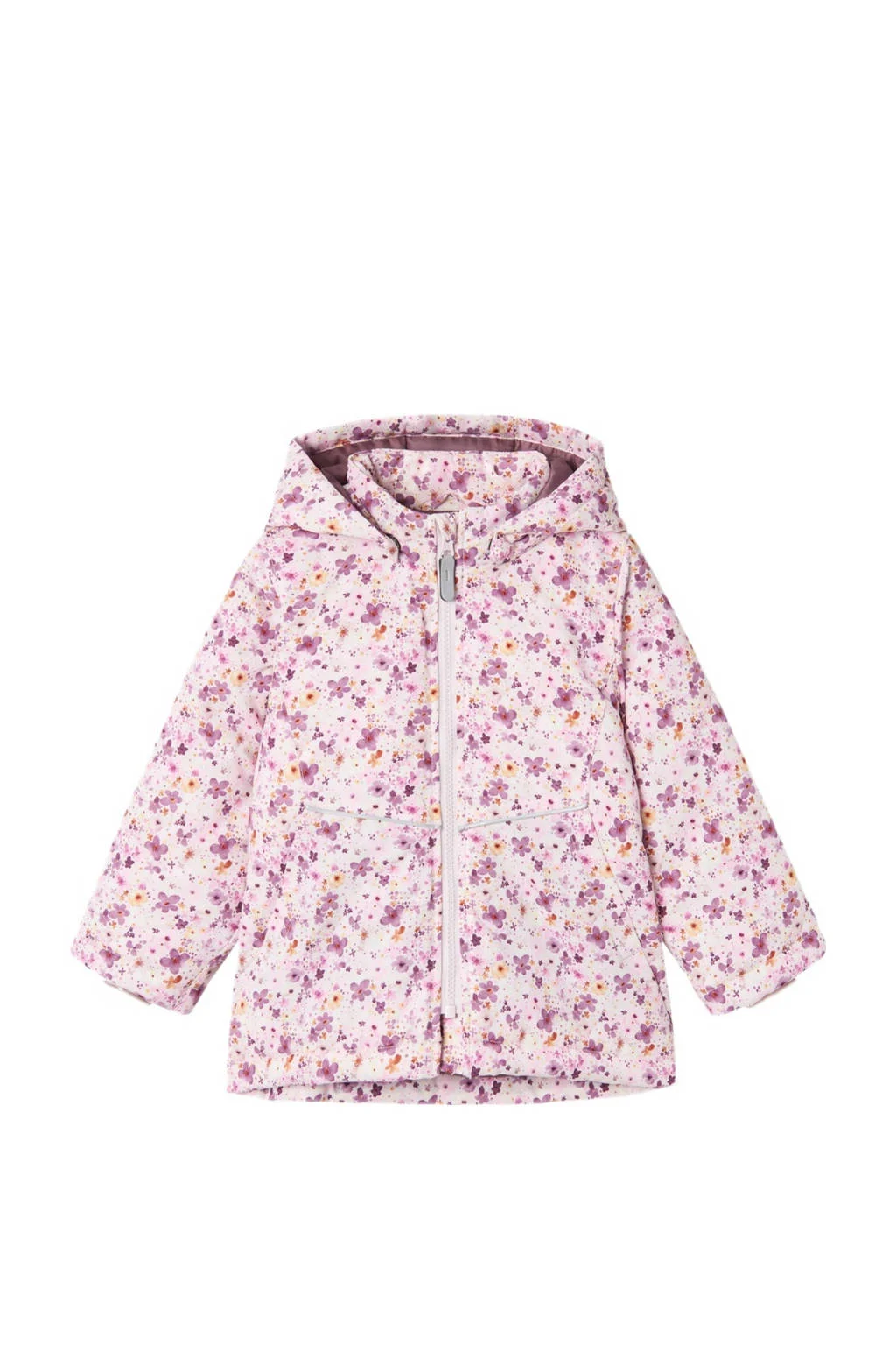 NAME IT gebloemdewinterjas NMFMAXI roze/rood/paars