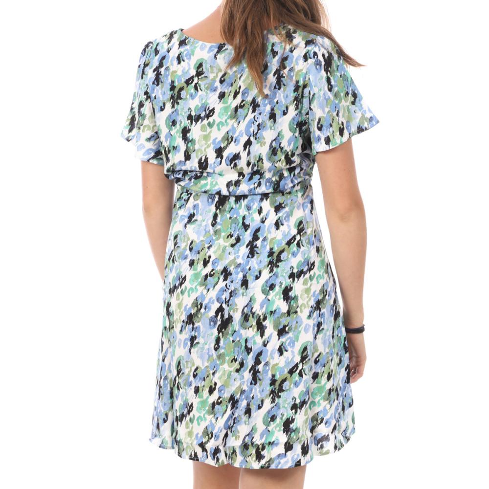 Vero Moda Robe Blanche/Bleu à Motifs Femme Vero Moda Easy