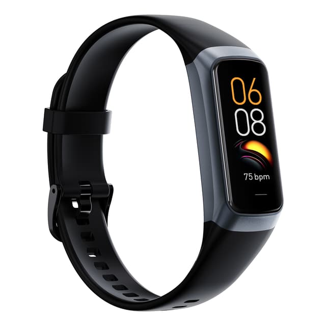 Smartwatch med puls- og blodtryksmåler Sort