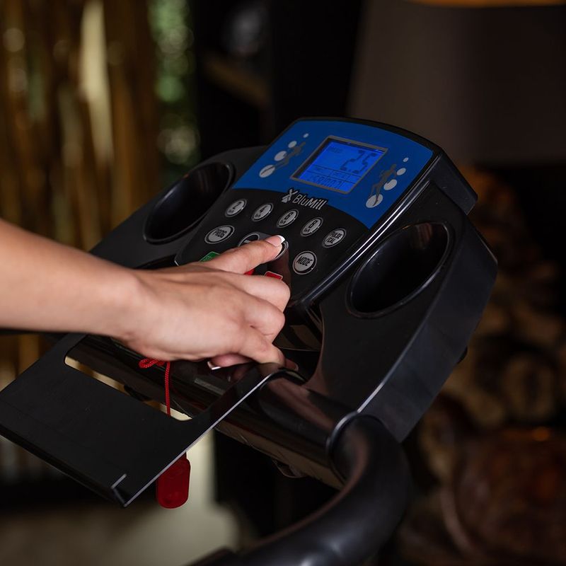 BluMill Loopband - Inklapbaar - met Bluetooth - Wandelband - Incl. Tablethouder - 12 programma's - t/m 10km/u