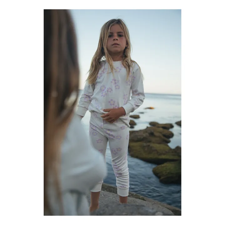 Sleepy Doe Pyjama Coton Bio Pansy | Ecru