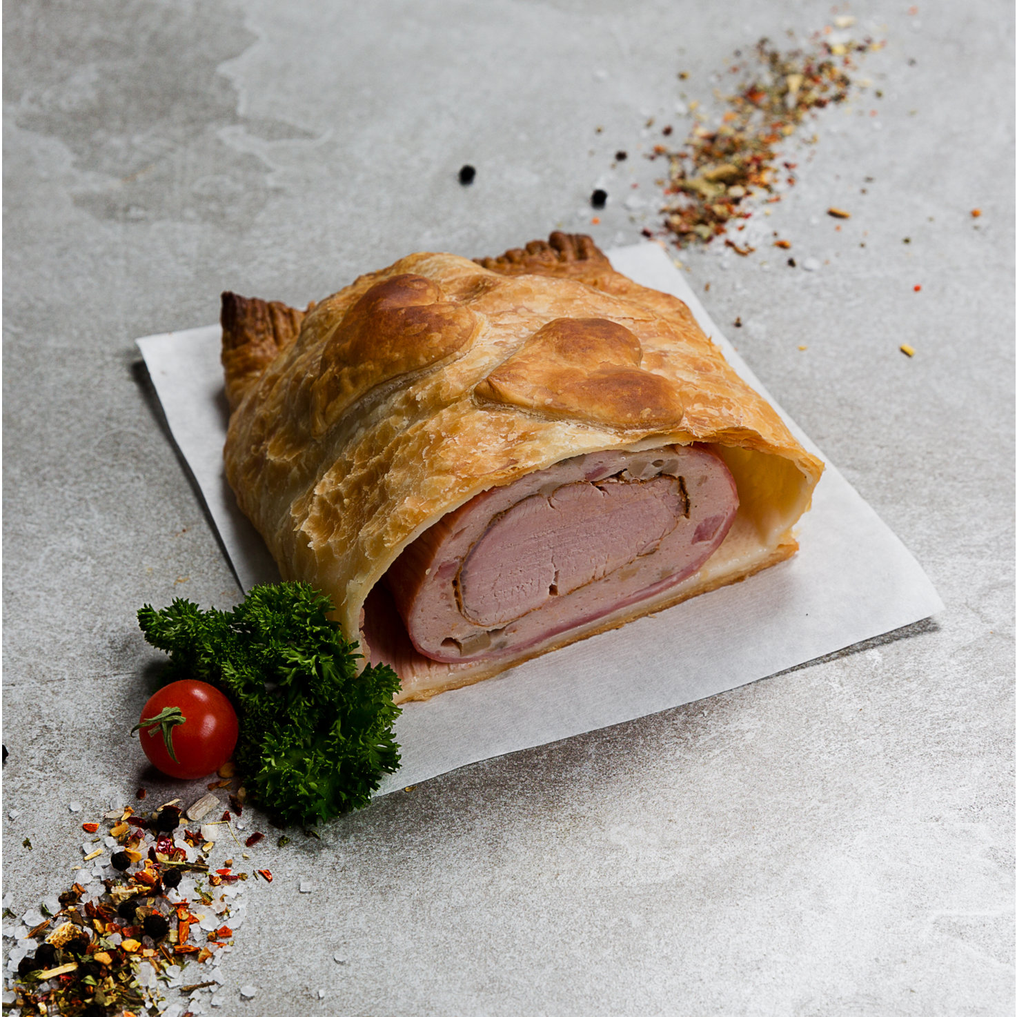 Schweinsfilet im Teig mit Brät
