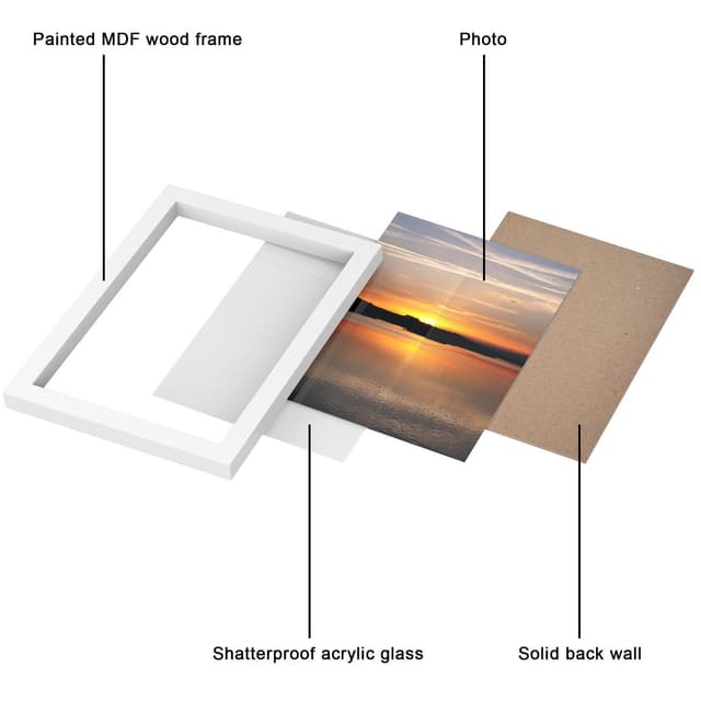 Smuk ramme til plakater og billeder 32,5x23,8 cm (hvid)