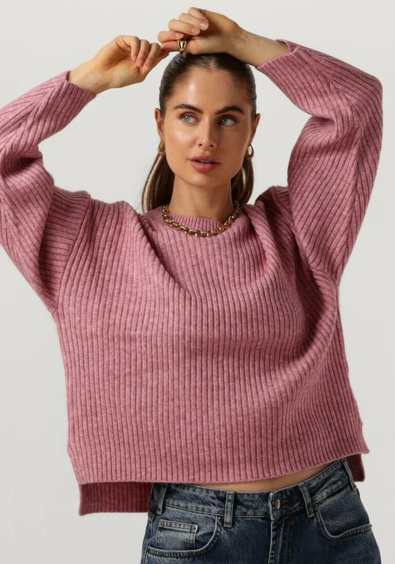 CO\\'COUTURE roze co'couture trui row box o-knit
