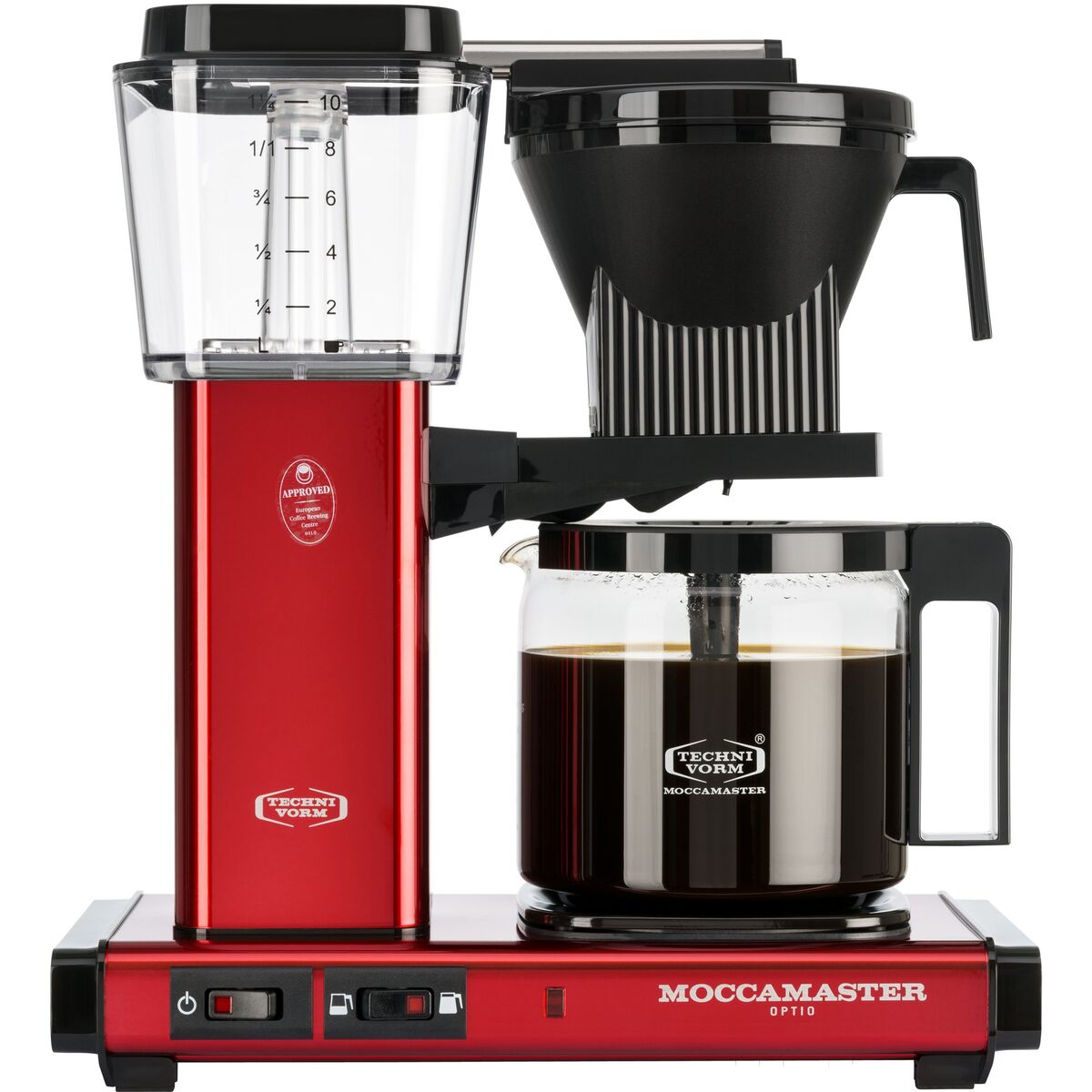 Optio kaffetrakter, 1,25 liter, red metallic