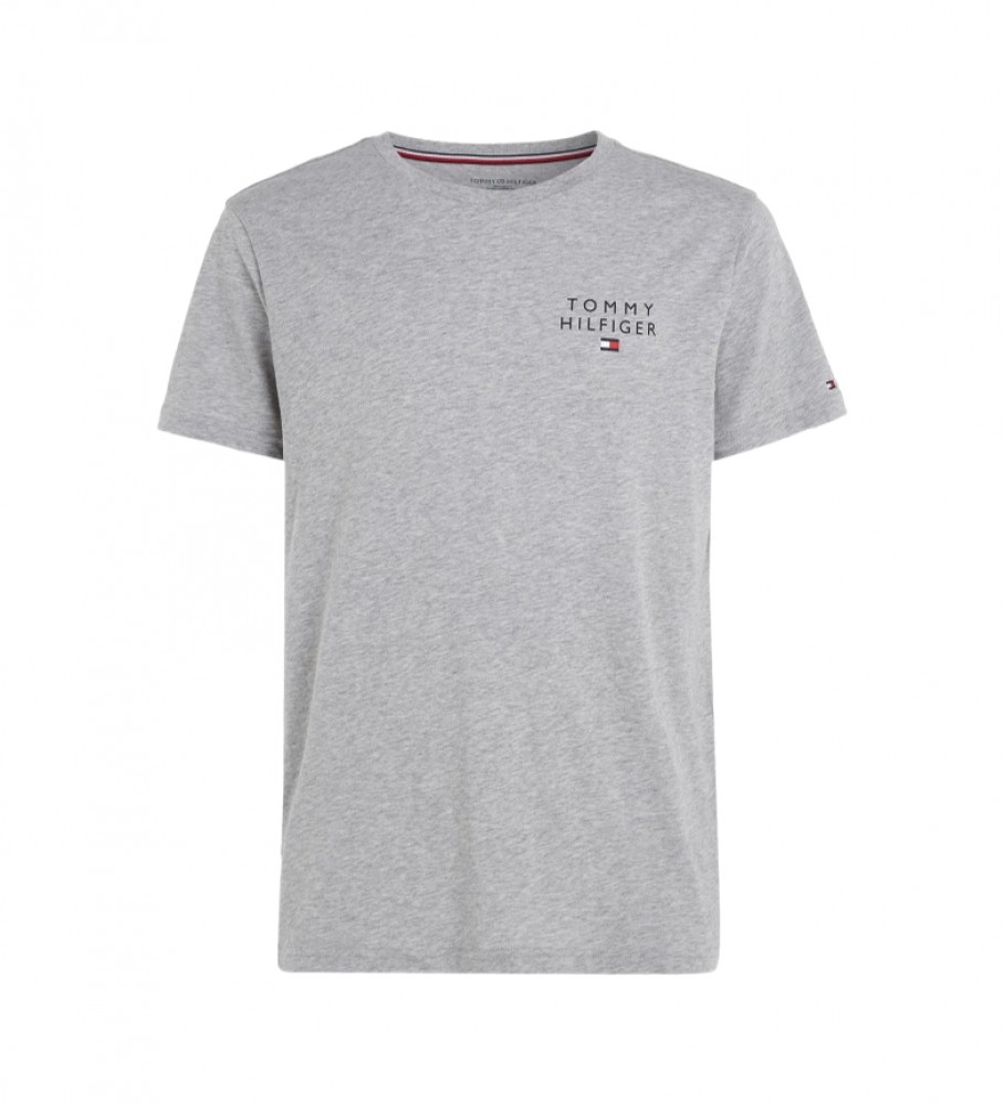 Camiseta Tommy Hilfiger com Logo Cinza
