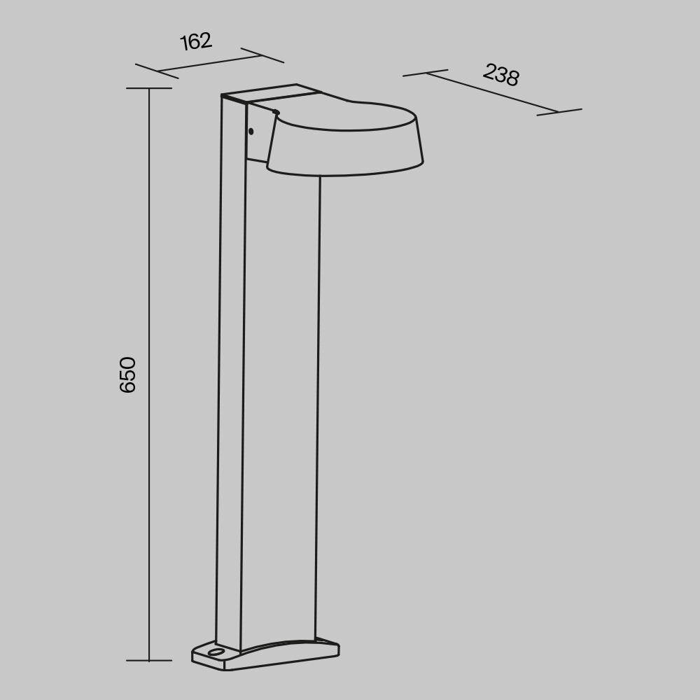 LED-padverlichting Share in grafiet 12W 1100lm IP54