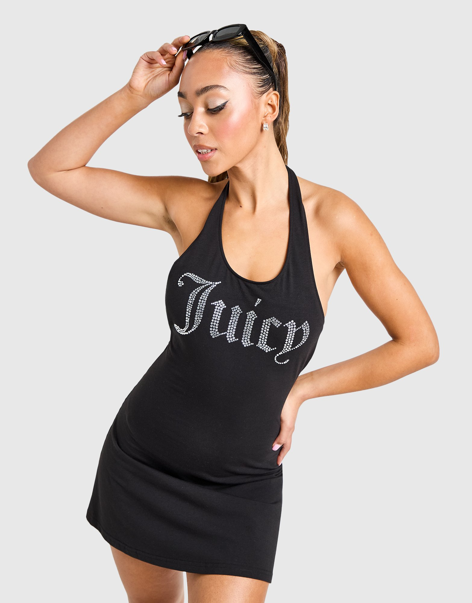 JUICY COUTURE Robe en Velours Diamante Halter Femme