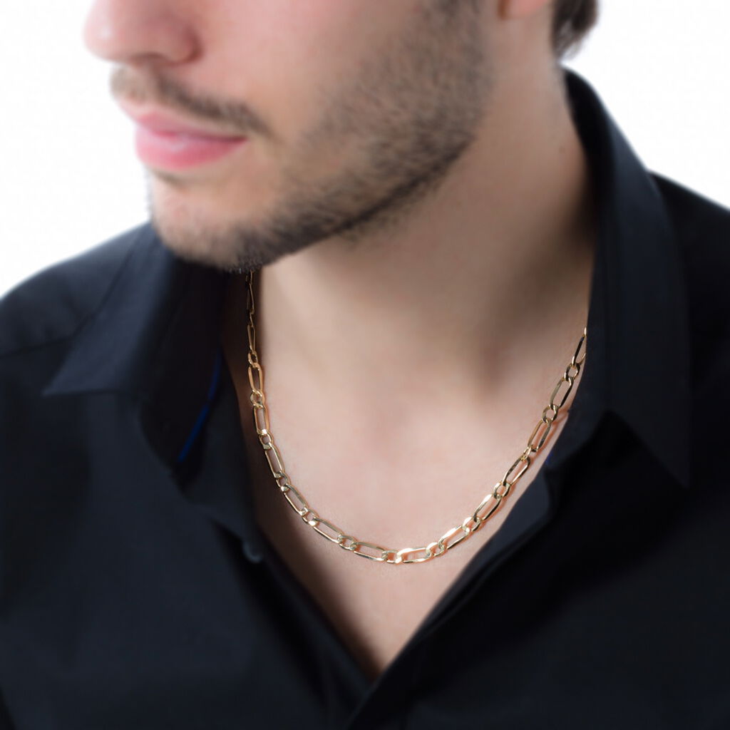 Chaîne Kholoudae Maille Alternée 1/1 Or Jaune