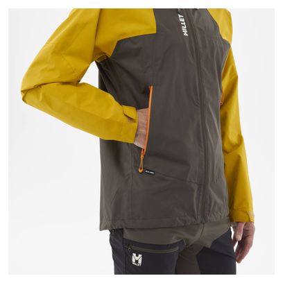 Veste Imperméable Millet Fitz Roy Khaki/Jaune