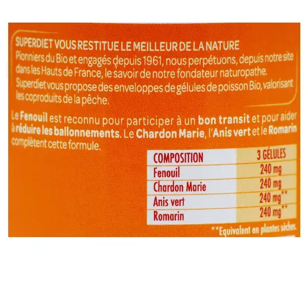 Superdiet Organic Digestive Wellbeing Quartet 150 cápsulas