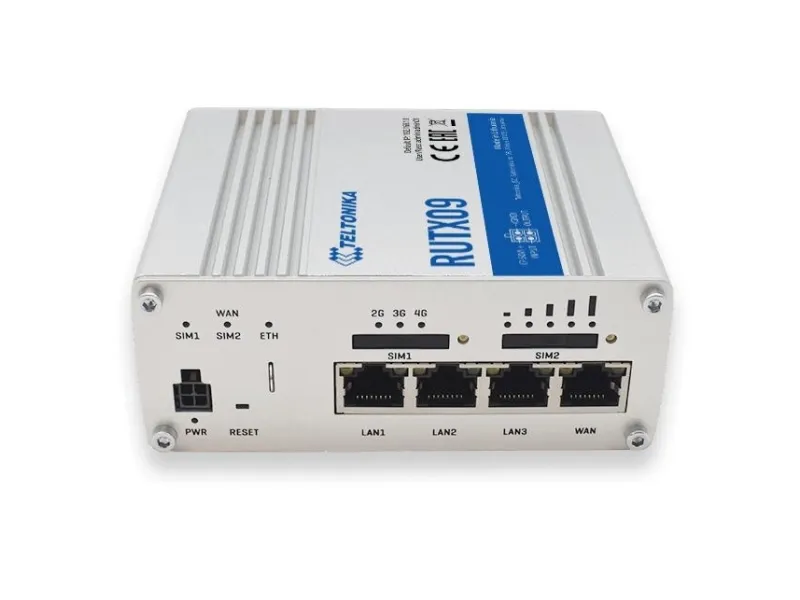 Teltonika RUTX09 - Router - WWAN 4-port switch - 1GbE - DIN monterbar på skinne