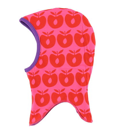 Småfolk Schlupfmütze - Umkehrbar - Purple Heart m. Streifen Und