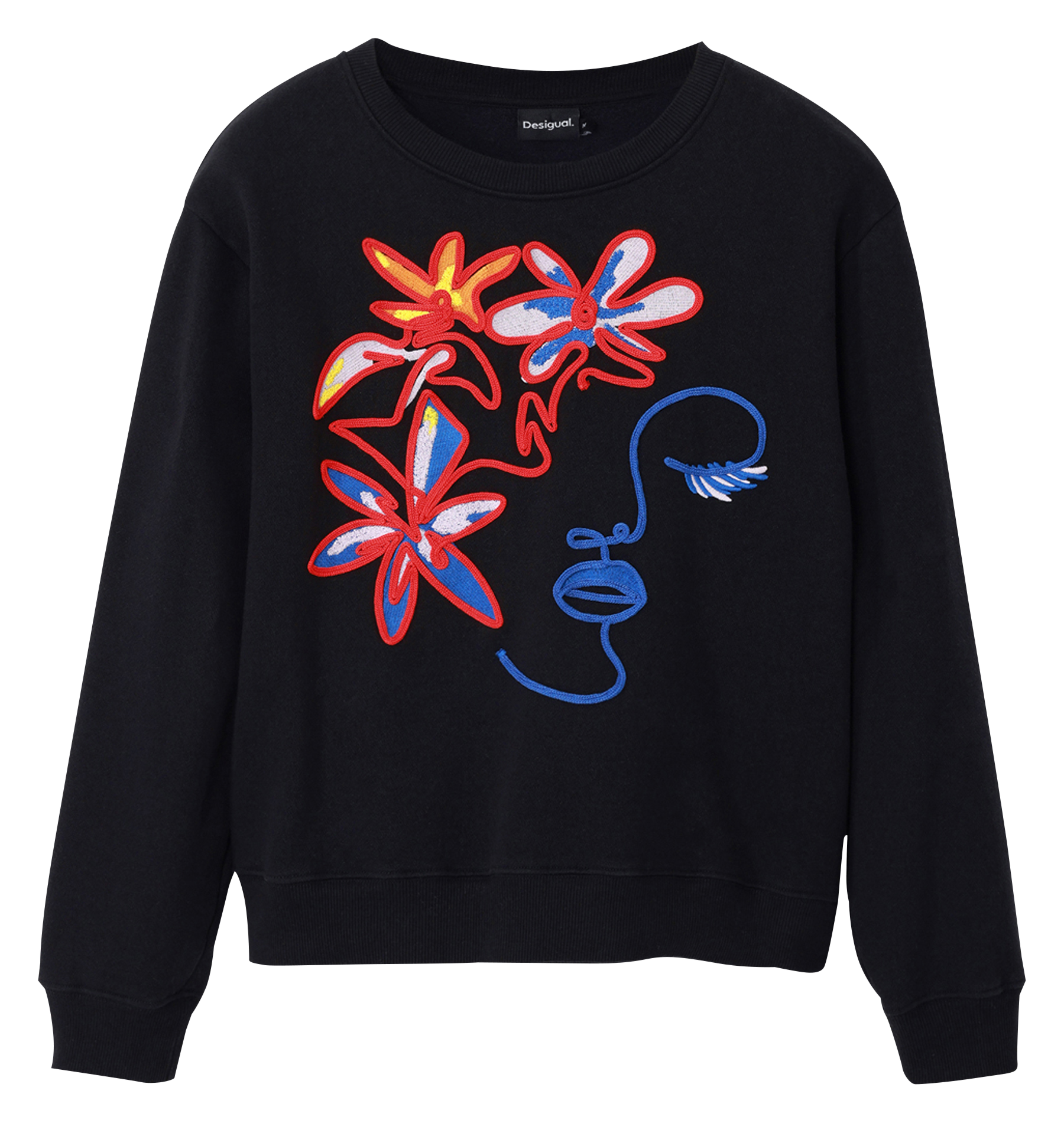 Sweat col rond en coton | Noir