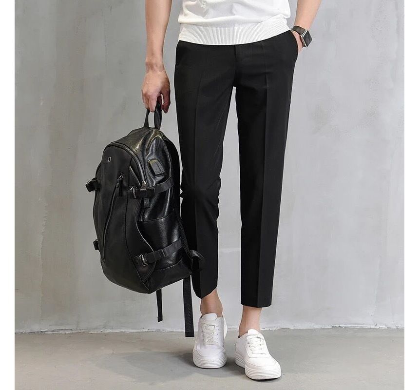 Wewewow - Cropped taps toelopende pantalon met middelhoge taille