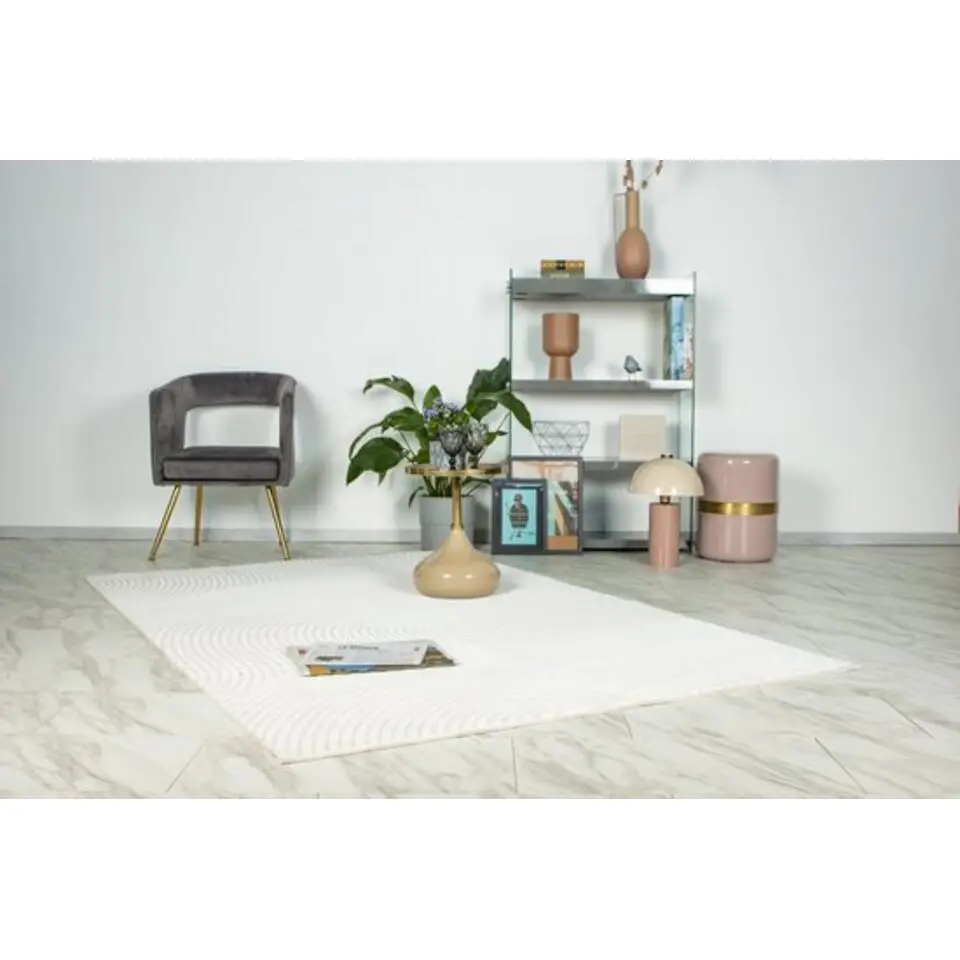 Lalee Vloerkleed Japandi stijl - 3D effect cirkels 160x230 cm