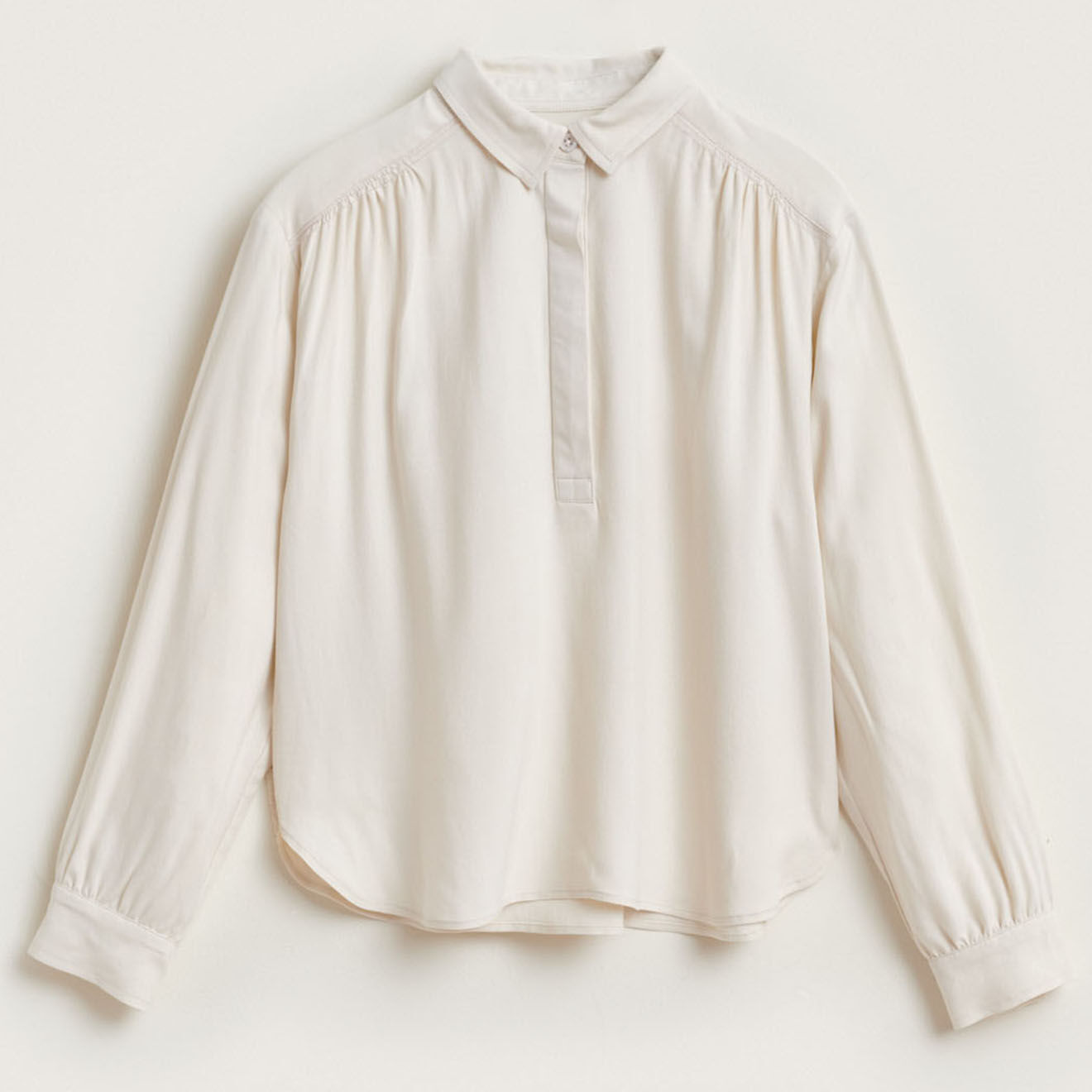 Bellerose Chemise Andie ample et fluide écrue