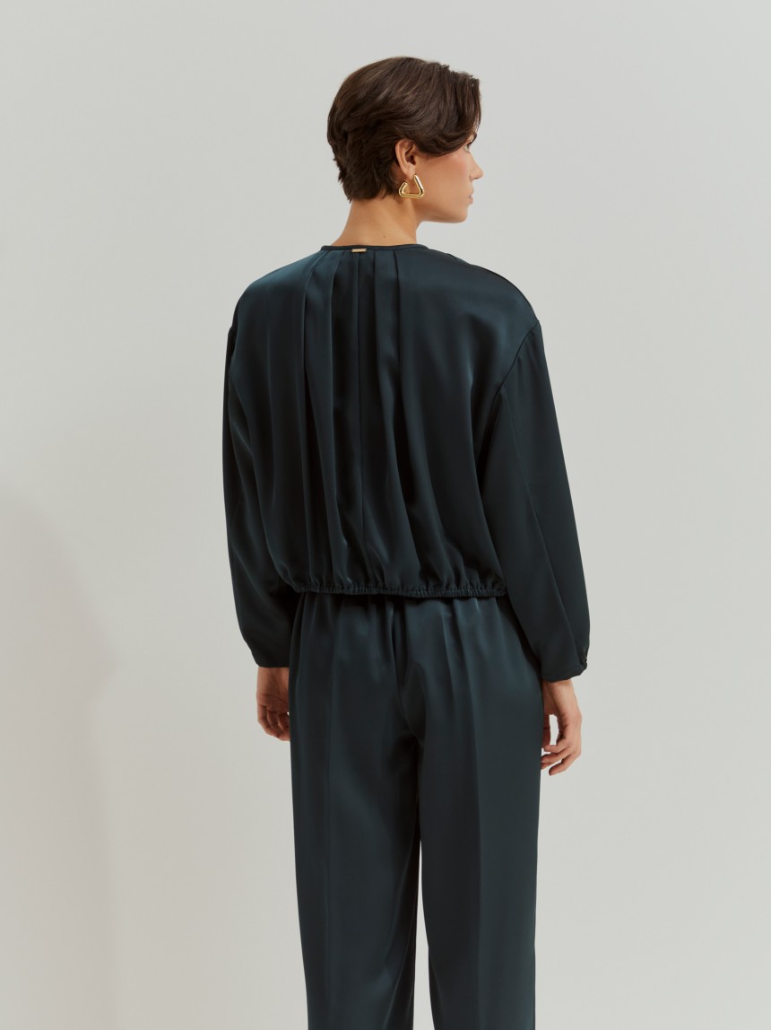 Blusão bomber acetinado