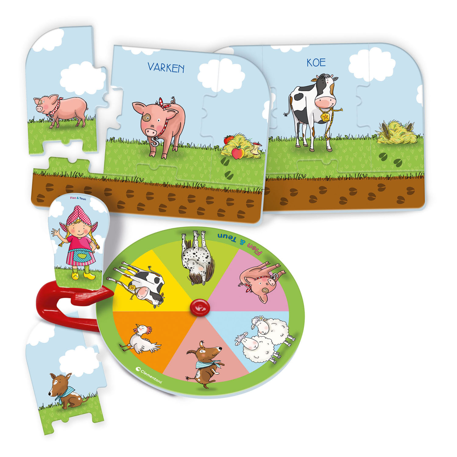 Clementoni Fien & Teun Boerderij Educatief Spel