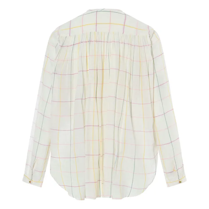 Laurence Bras Blouse Cigar Carreaux | Blanc