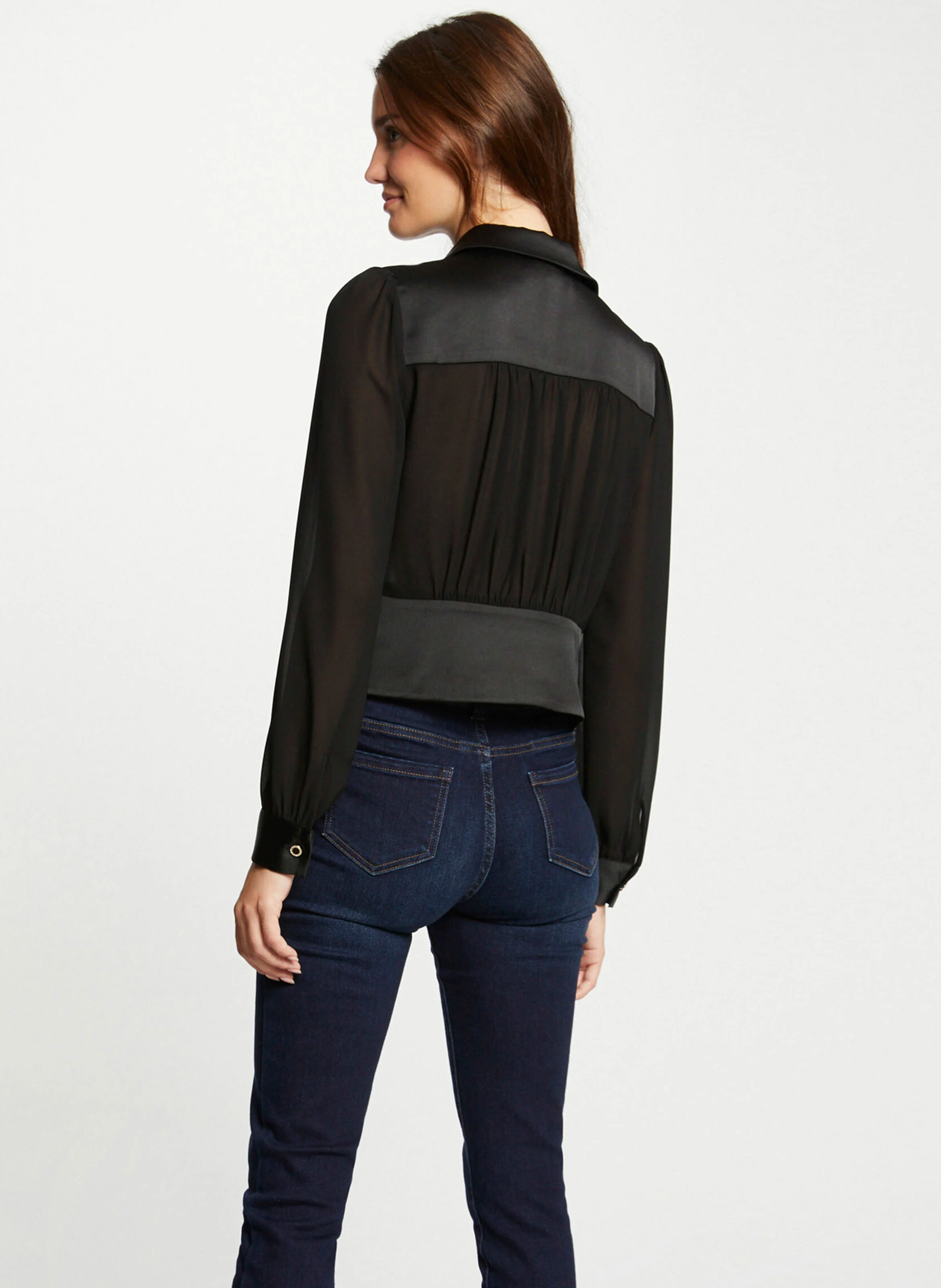 CLOCLO - Blouse col chemise | Noir