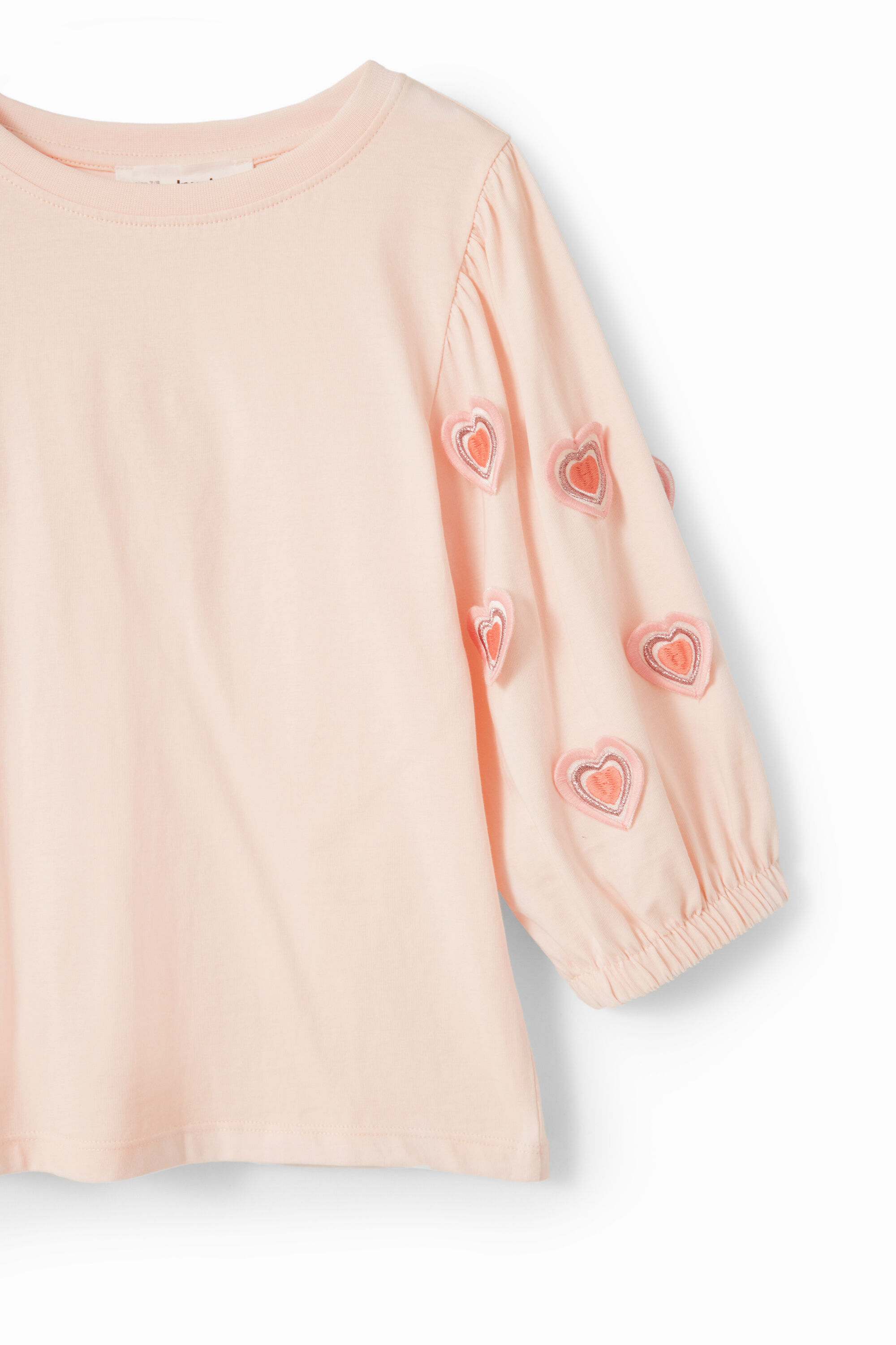 T-shirt froncé cœurs