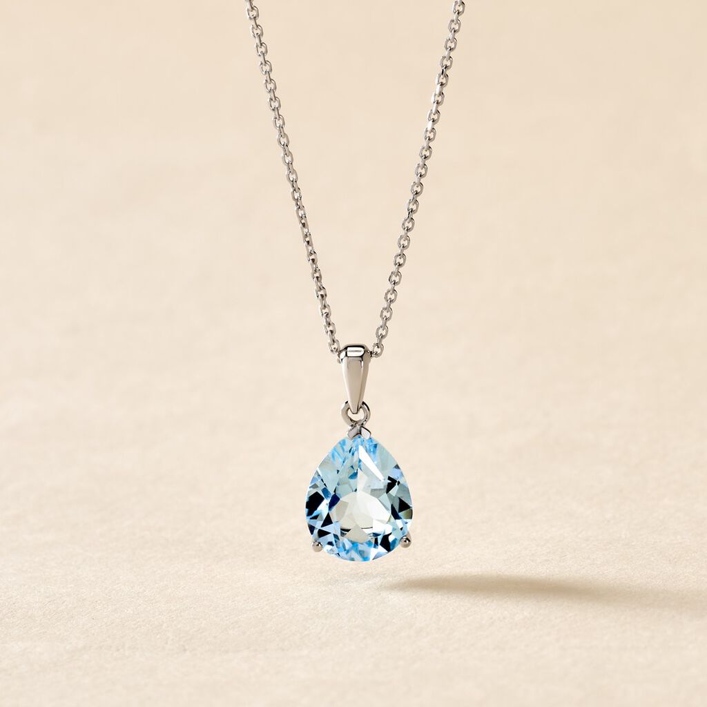 Collier Anesa Or Blanc Topaze