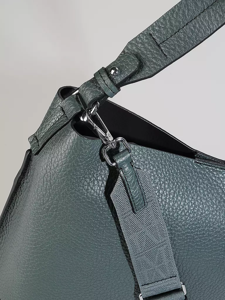 MARC O'POLO Ledertasche - Hobo Medium  dunkelgrün