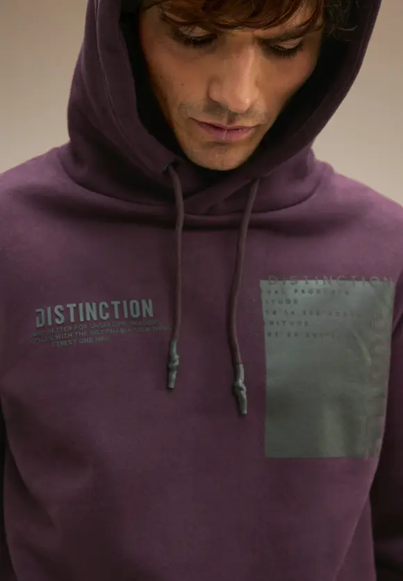 Kapuzen Sweatshirt - ink red