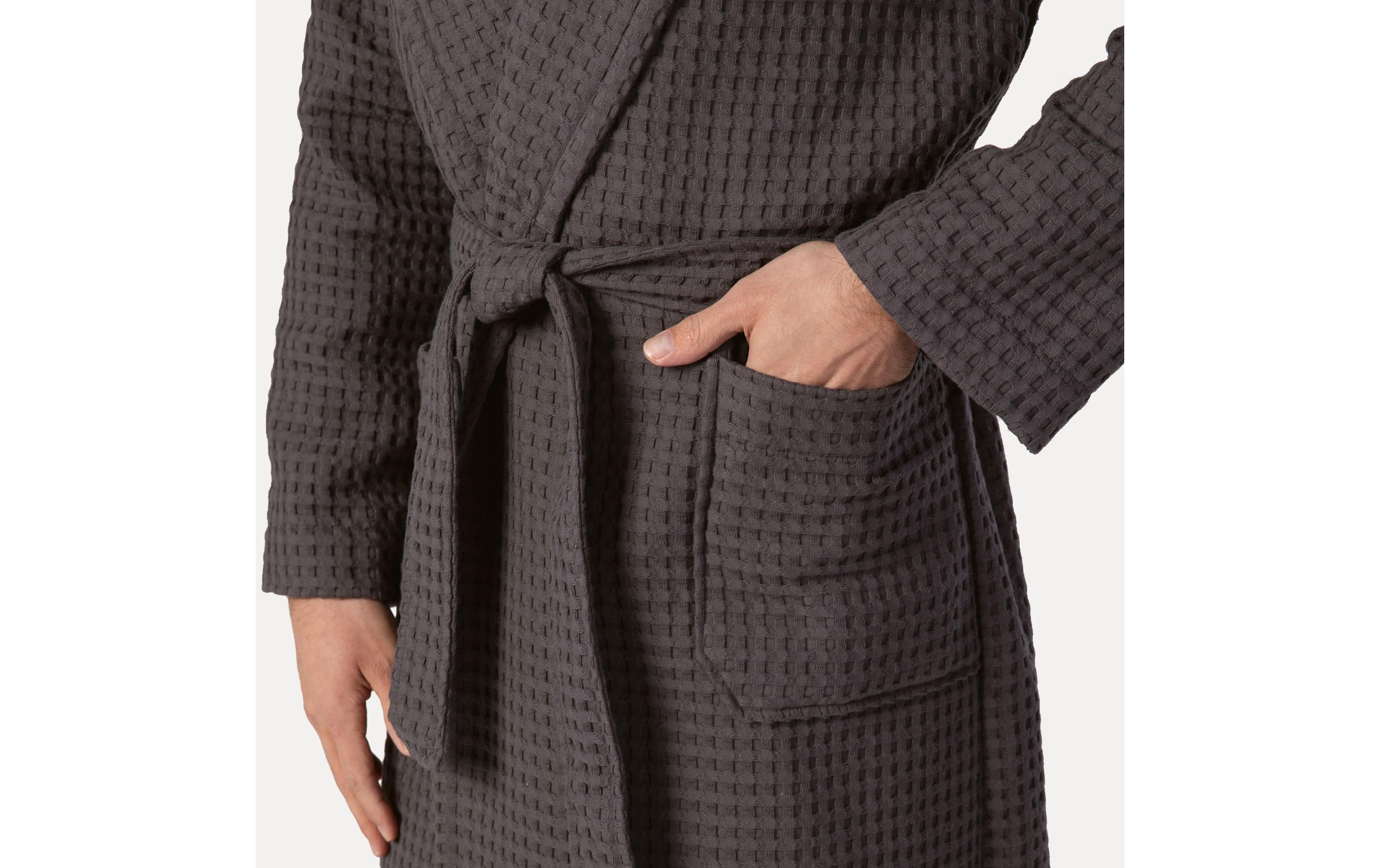 Bademantel Piquée XL, Graphite<br>Kapuzenmantel