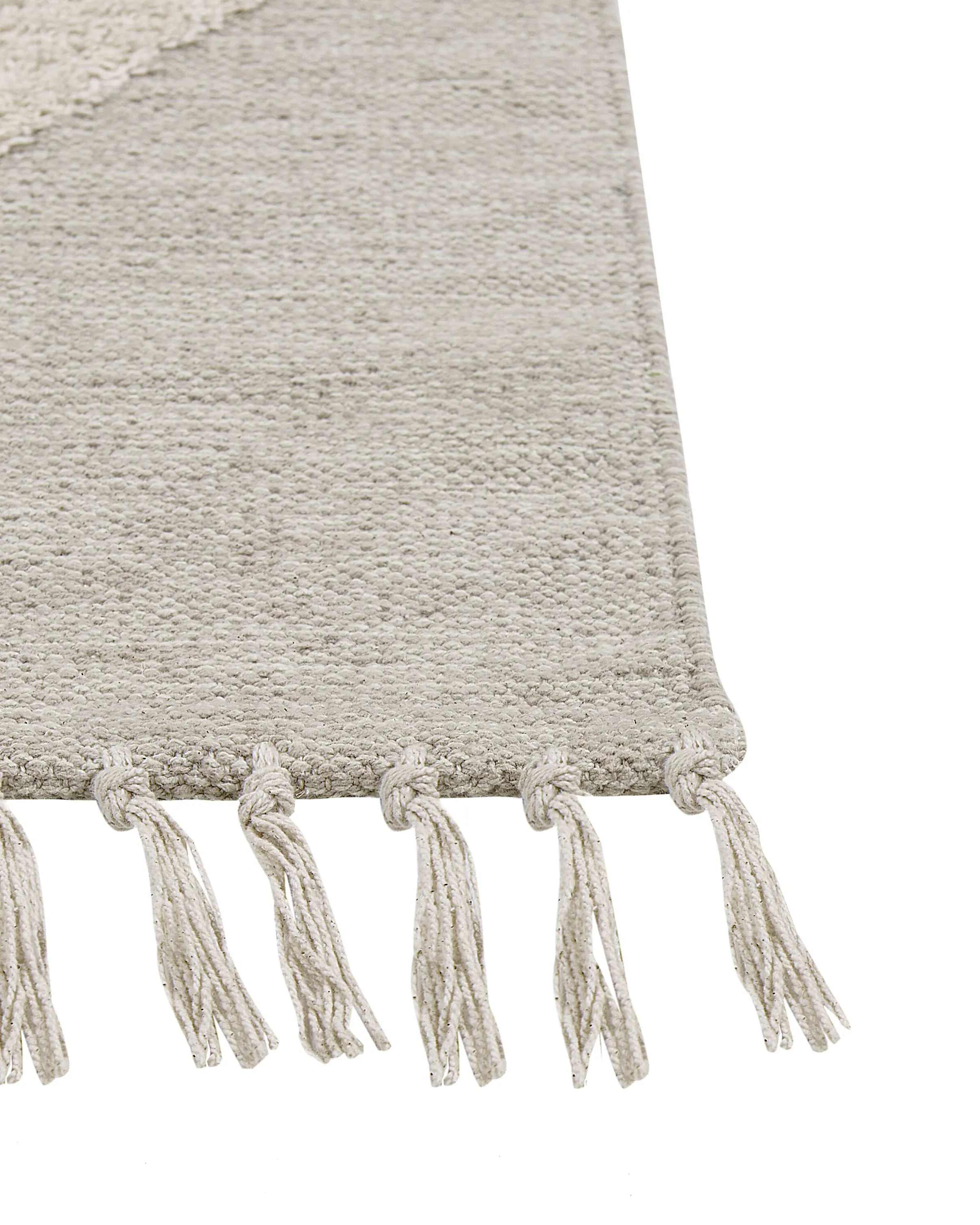 Vloerkleed HAKKARI Lichtbeige 80 x 150 cm Katoen