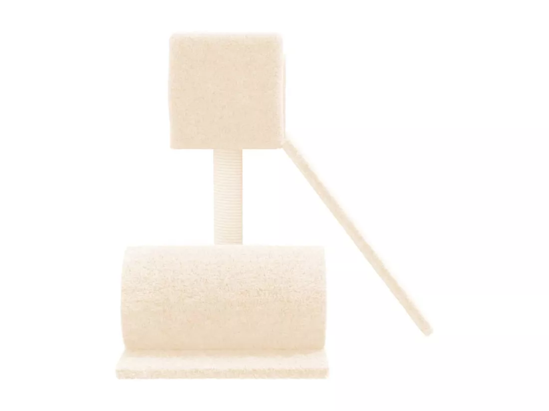 Arbre à chat avec griffoir en sisal Crème 59 cm