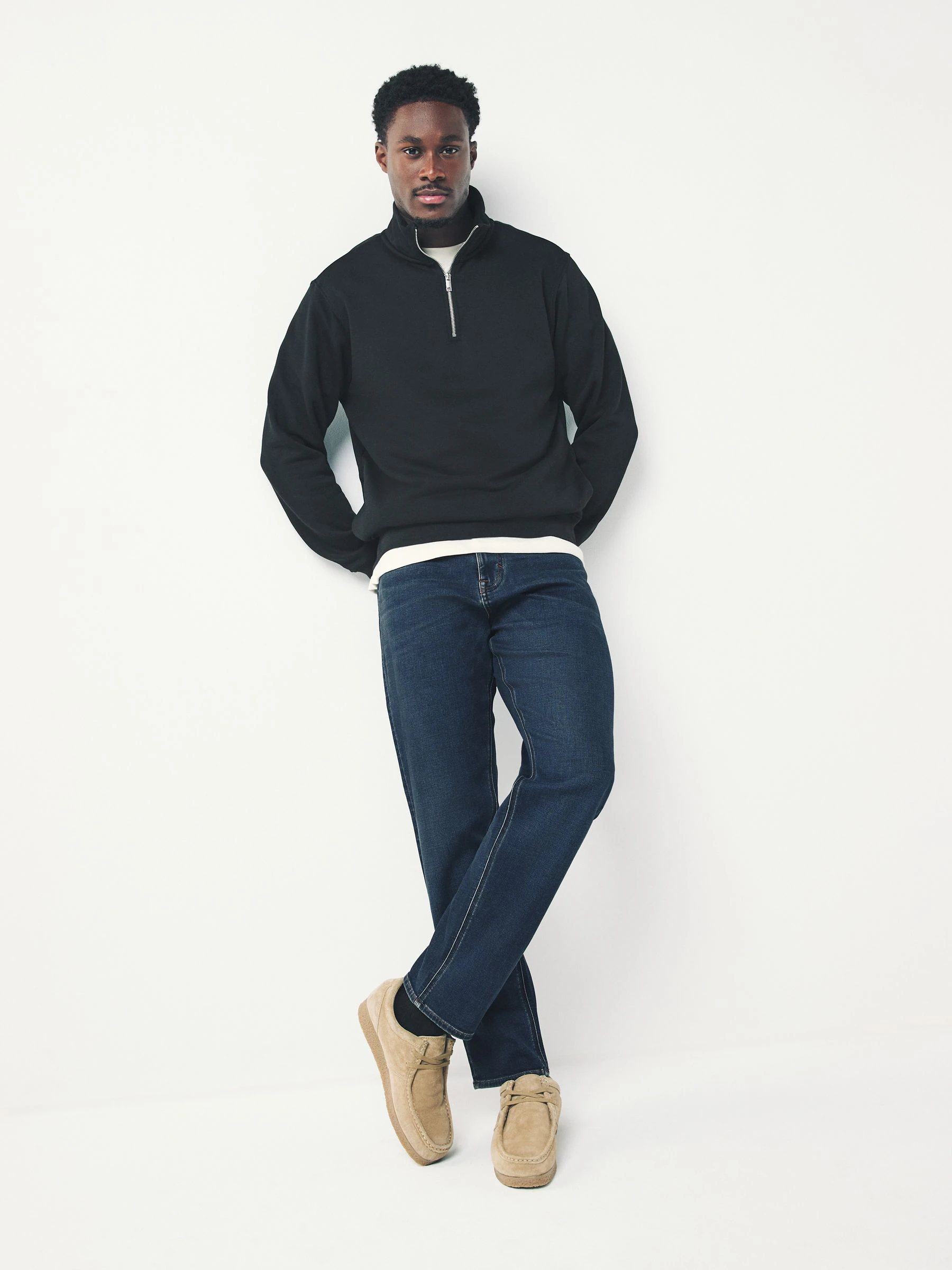 Blauw - Standaard toelopende pasvorm - Motionflex jeans
