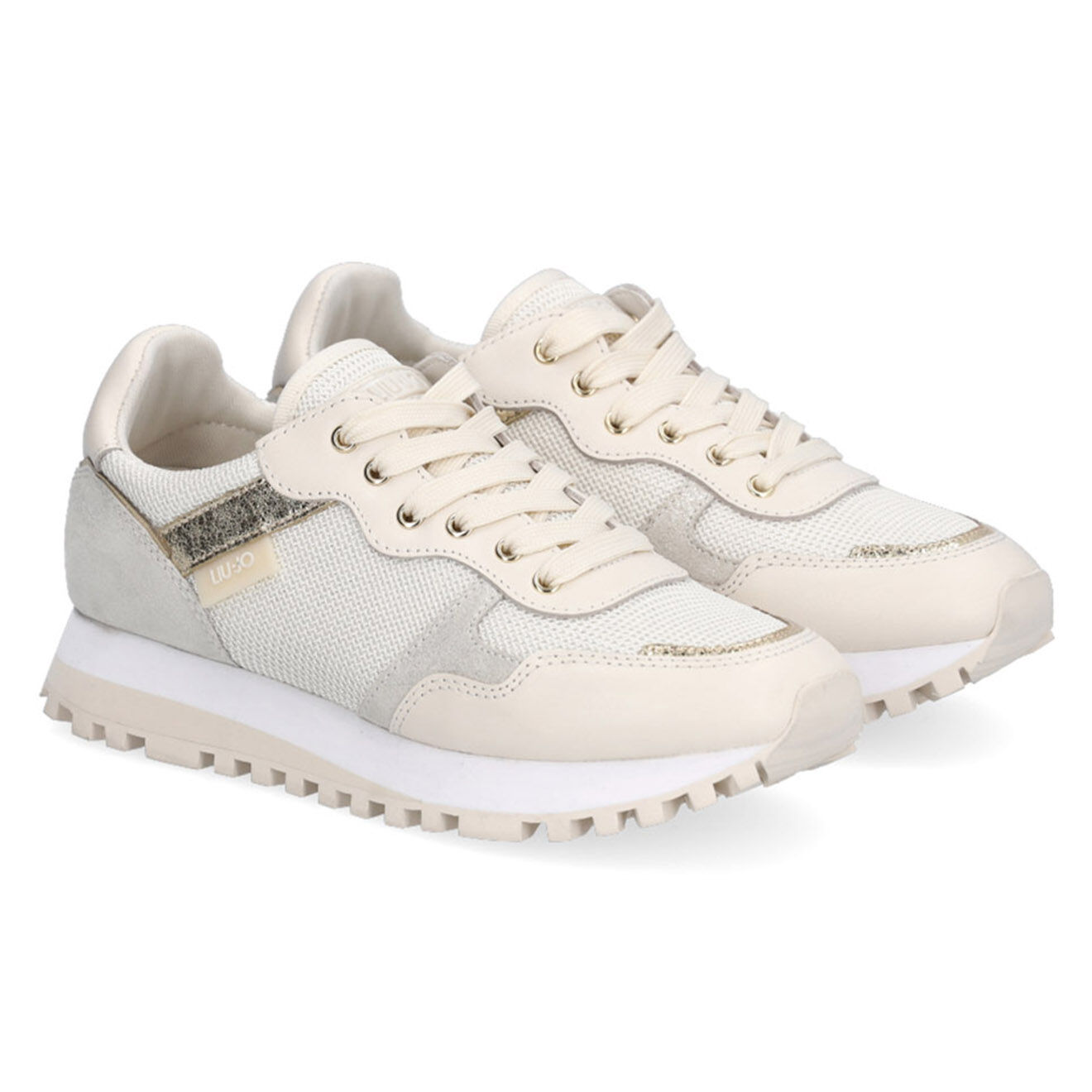 Liu-Jo Sneakers en Cuir Mia rose claires