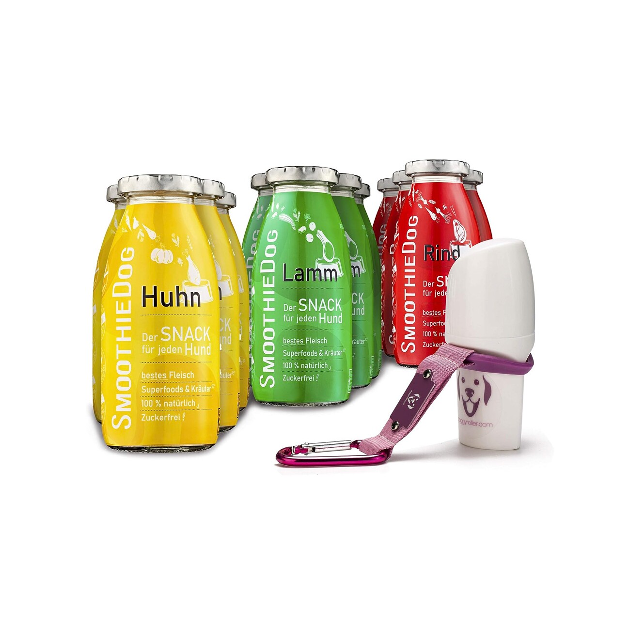 SmoothieDog Klassik + Doggyroller Rosa Gr. M
