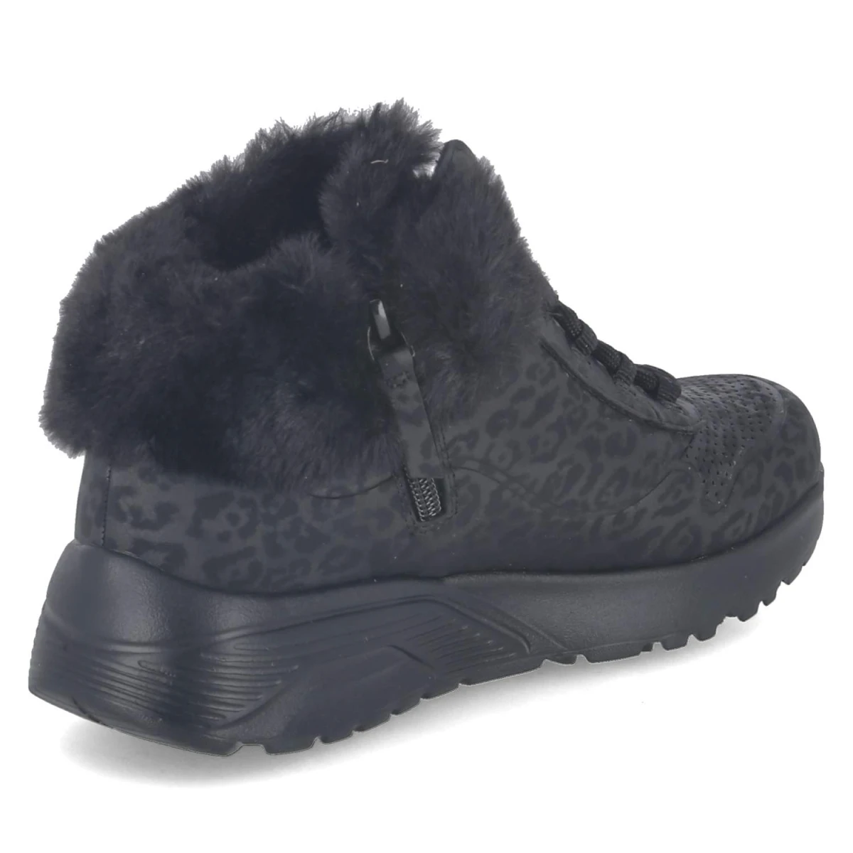 SkechersBoots UNO LITE COZY LEOPARD - bbk