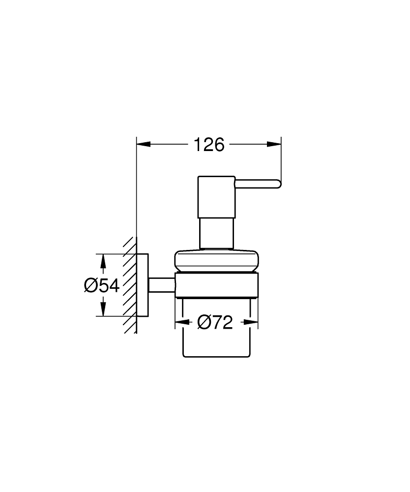 Grohe Essentials zeepdispenser met houder chroom